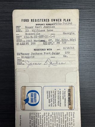 1965 Ford Mustang GT Hardtop - 289 4V …