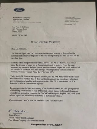 1997 EL Tickford Falcon GT..BRAND NEW!