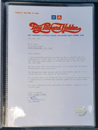 1984 VK HDT Commodore LM5000 Build No.1331