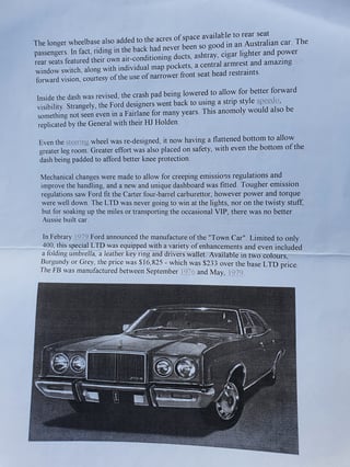 1978 Ford P6 LTD 351 V8 - Sunroof