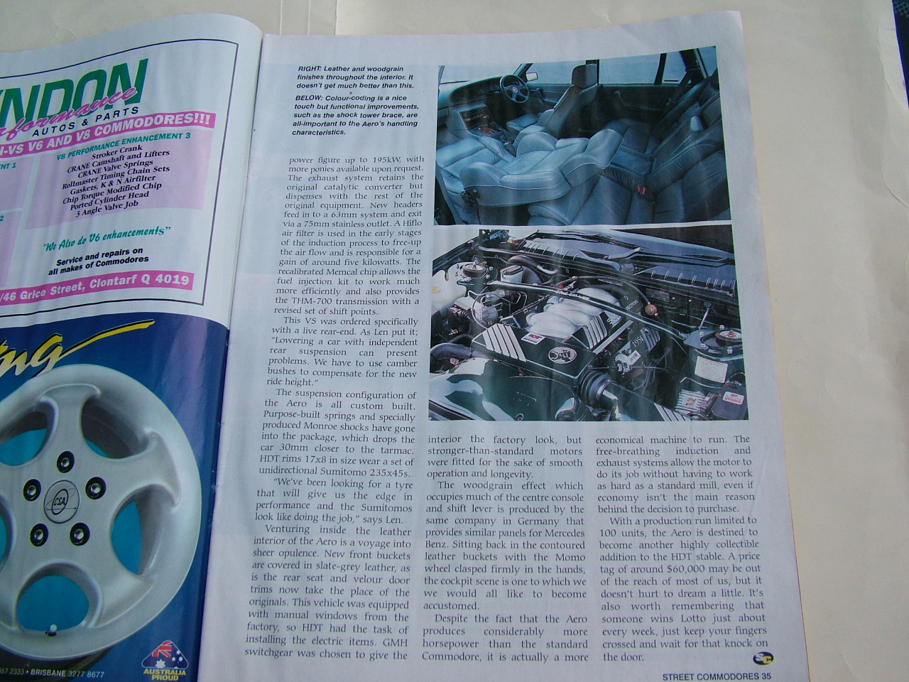 1996 VS HDT Aero Build No. 002