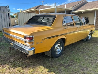 1971 Ford XY Falcon 500 GS 6cyl 250ci 2V - Toploader -Yellow Ochre 