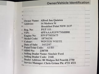 2007 FPV BFII Falcon GT Cobra - Build No.111 / 400 - 6,003 km