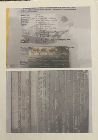 1971 XY GT Falcon - RAA Yellow