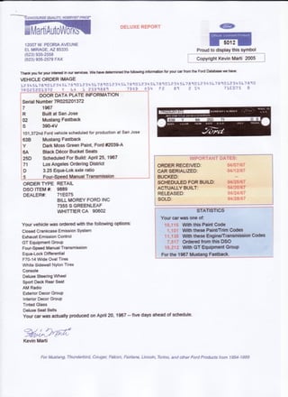 1967 GT Mustang Fastback