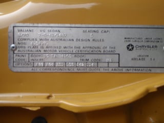 1970 VG E31 Valiant Pacer Trac Pac