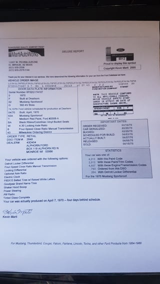 1970 Boss Mustang 302