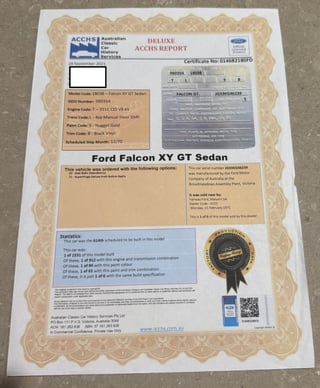 1970 Ford Falcon XY GT - Nugget Gold  