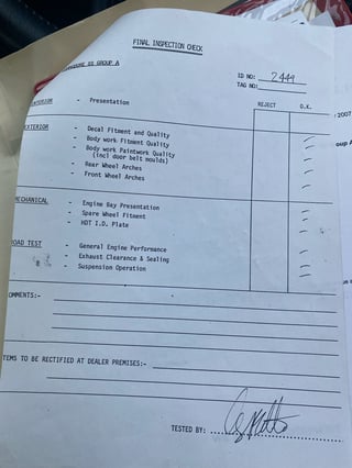 1985 HDT VK SS Group A Brock Commodore - Build No 265