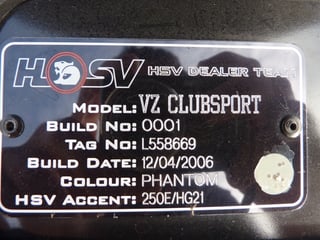 2006 HSV Clubsport Dealer Team Edition #1