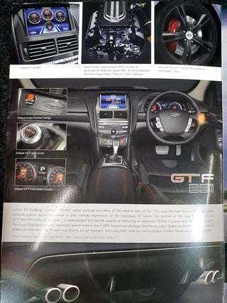 2014 Ford FPV Falcon GTF Build 83 / 500 - Manual