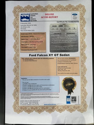 1970 Ford Falcon XY GT - Track Red