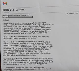 1970 Holden HG Monaro GTS 350 4 Speed Manual - Indy Orange