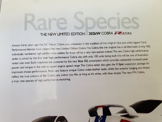 2007 FPV BFII Falcon GT Cobra No.290/400