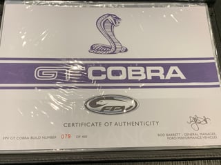 2007 FPV BFII Falcon GT Cobra Build No.79 - 6 Speed Manual