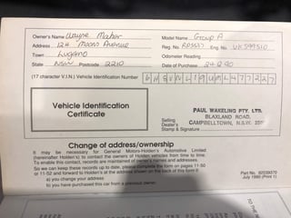 1990 HSV Commodore VN SS Group A Build No.110/302