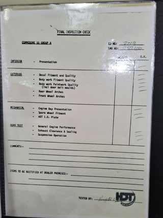 1985 HDT VK SS Group A Brock Commodore - Build No. 425