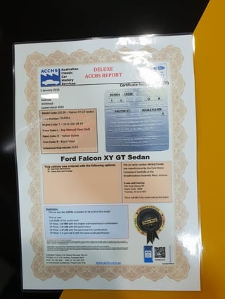 1971 XY GT Falcon - Yellow Ochre