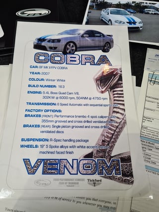 2007 FPV BFII Falcon GT Cobra No.163