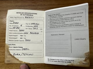 2001 CAT Racing 600 AU Falcon Supercar - John Bowe