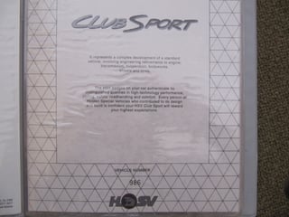 1996 VS HSV Clubsport - Build 986