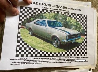 1968 HK GTS Monaro 327 V8 Bathurst