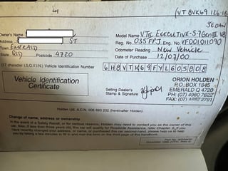 2000 VTII Commodore Executive  - Factory  5.7L Gen III LS1 6 spd Man