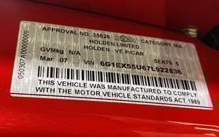 2007 HSV VE GTS Commodore Build No. 001 - 6,024 km