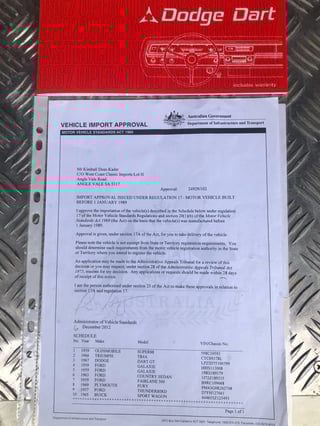 1967 Dodge Dart GT - 273ci.V8