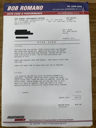 1971 Ford Falcon XY GT Replica - Vermilion Fire