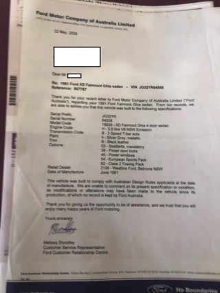 1981 Ford XD Fairmont Ghia ESP 5.8 Litre V8