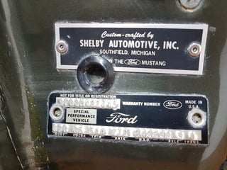 1969 Mustang Shelby GT350 4 Speed Manual