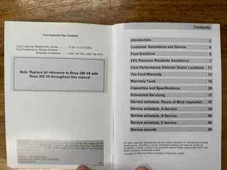 2007 FPV BF MK II Cobra Super Pursuit Build No 60 - 63,270km 