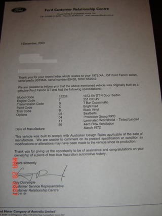 1972 XA GT Falcon