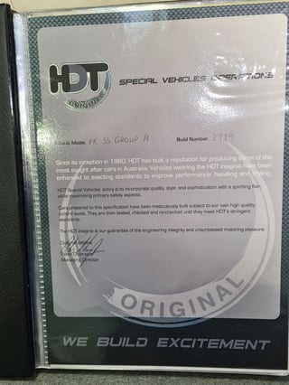 1985 HDT VK SS Group A Brock Commodore - Build No. 425