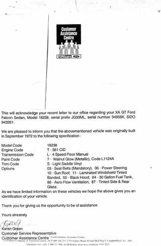 1972 XA GT Falcon