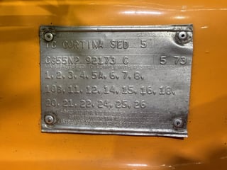 1973 Ford TC Cortina XL - 6cyl 4sp Man - Yellow Fire