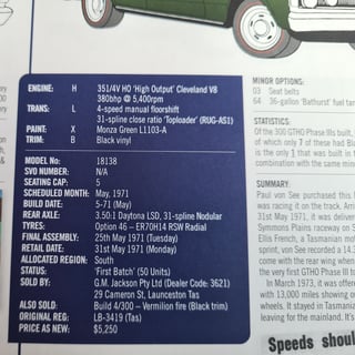 1971 XY Falcon GTHO Phase 3