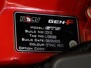 2015 HSV GEN-F GTS Build No 2310  - Sting Red