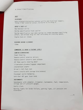 1986 HDT VL Commodore SS Group A #333 - 5,342 km