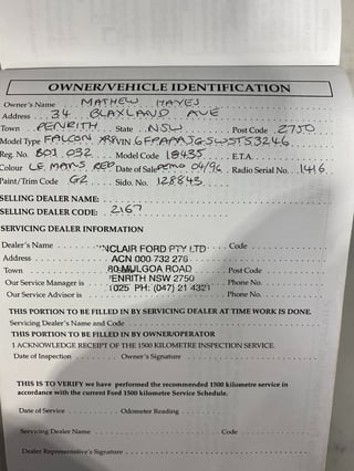 1995 Ford Falcon EF II XR8 Tickford Enhanced…