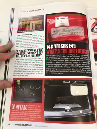 1973 VJ E48 Valiant Charger 770 6 Pack