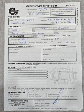 1975 Ford XB GT Falcon - Polar White