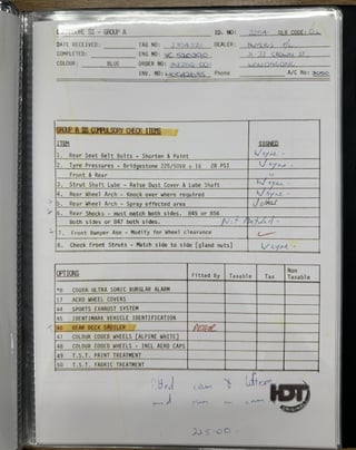 1985 HDT VK SS Group A Brock Commodore Build No 64/500 - 11,820 km