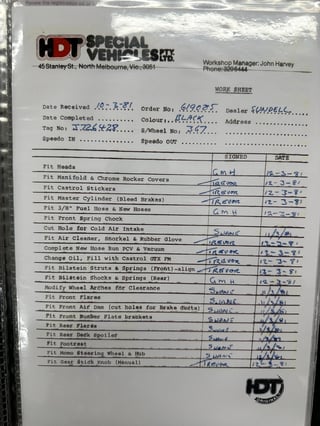 1980 HDT VC Brock Build No 367 - Tuxedo Black