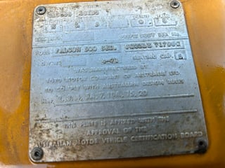 1971 Ford XY Falcon 500 GS 6cyl 250ci 2V - Toploader -Yellow Ochre 