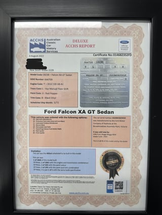 1972 Ford Falcon XA GT 4 speed - Red Pepper