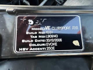 2006 HSV E-Series Clubsport R8 307kW