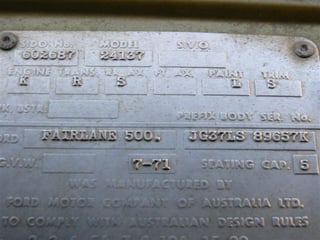 1971 ZD Fairlane 500