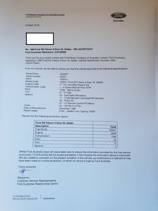 1980 XD Falcon Police Car